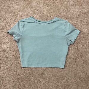 Cute teal crop top